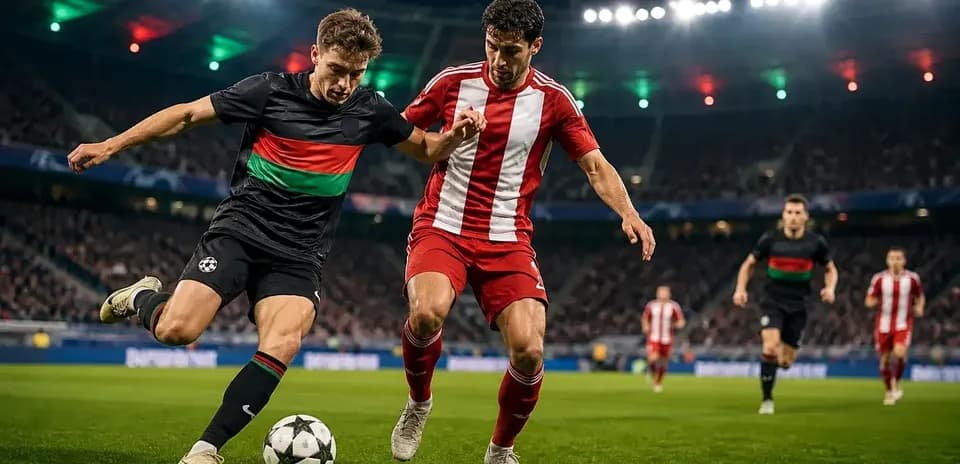 Jugadores compitiendo en la UEFA Champions League