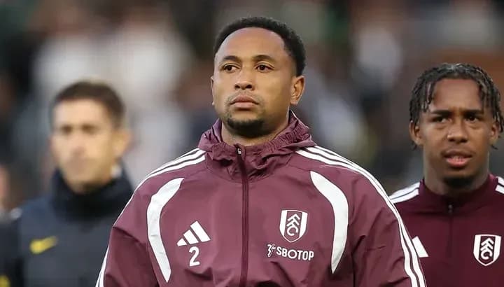 Jugador de Fulham en el túnel antes del partido