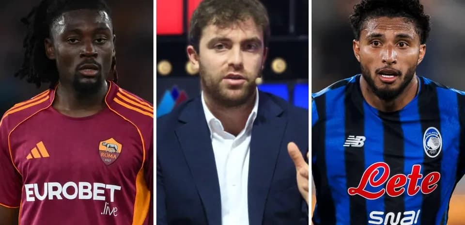 Tres hombres, dos jugadores y un comentarista deportivo