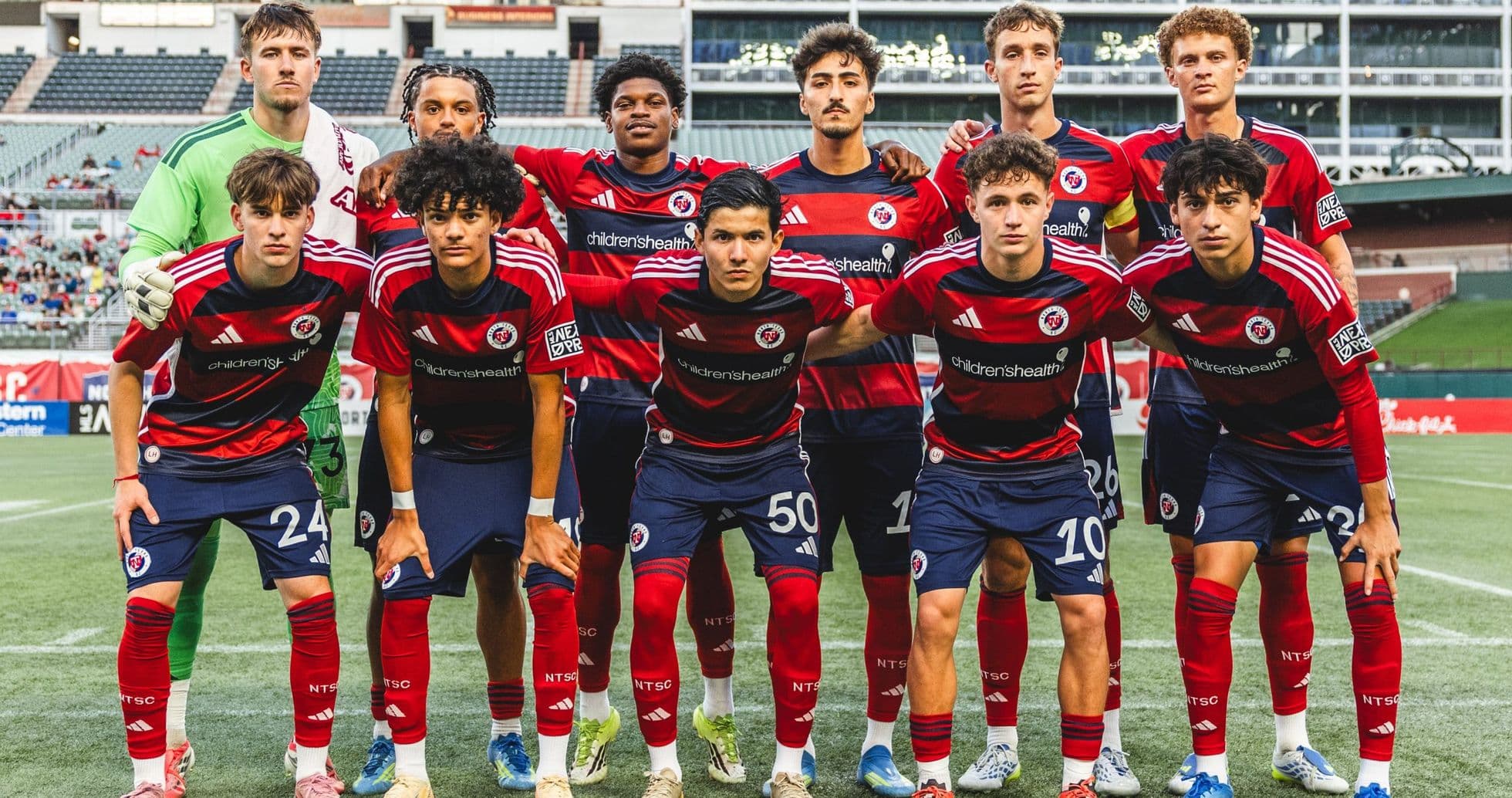 Equipo de North Texas antes del partido