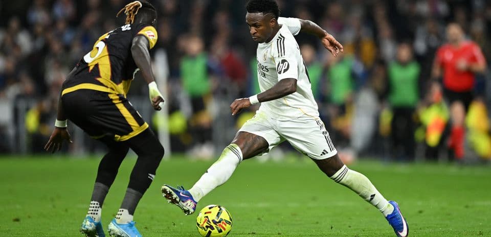 Vinícius Jr. dribbling against Rayo Vallecano