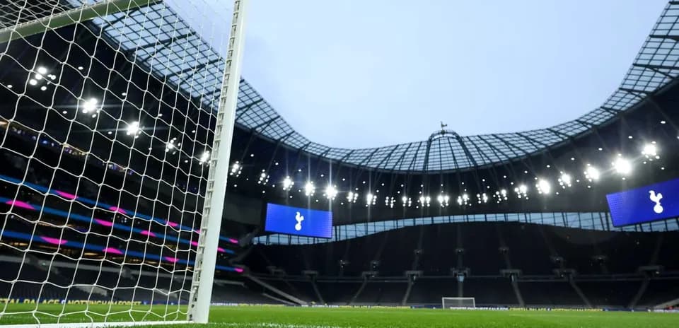 Vista del campo en el estadio de Tottenham