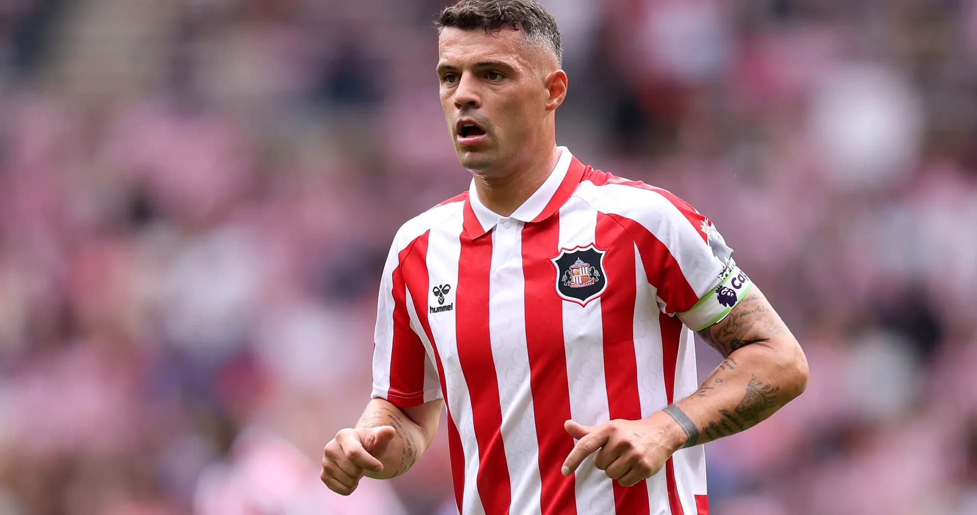 Jugador de Sunderland en acción durante el partido