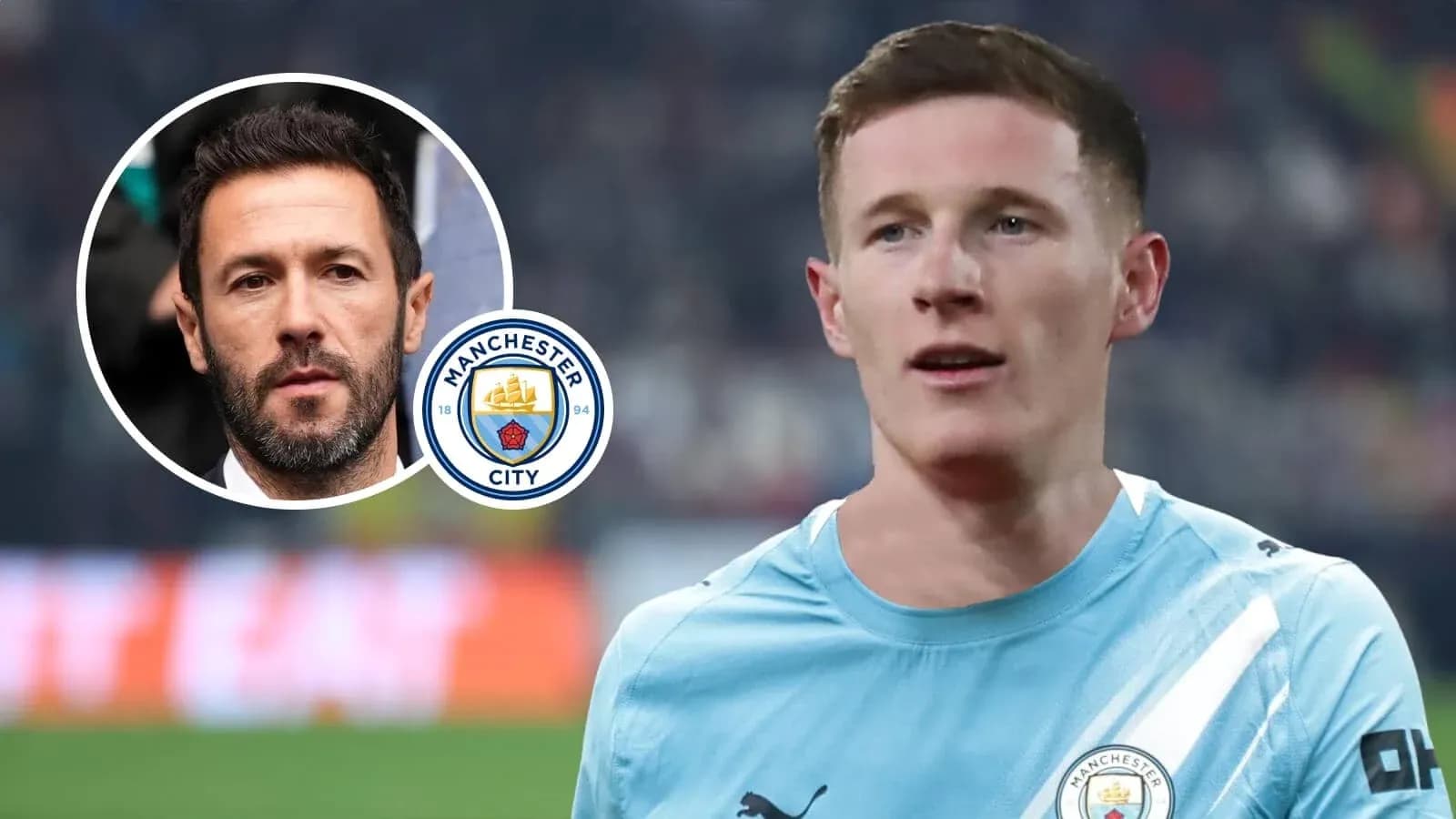 Jugador de Manchester City en el campo
