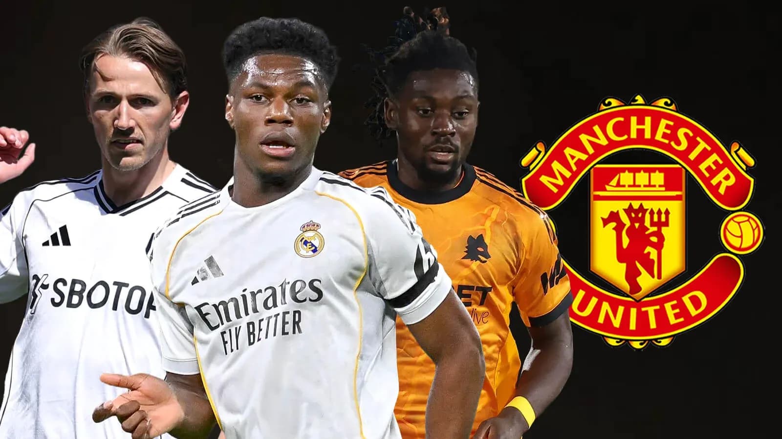 Jugadores de fútbol con logo de Manchester United