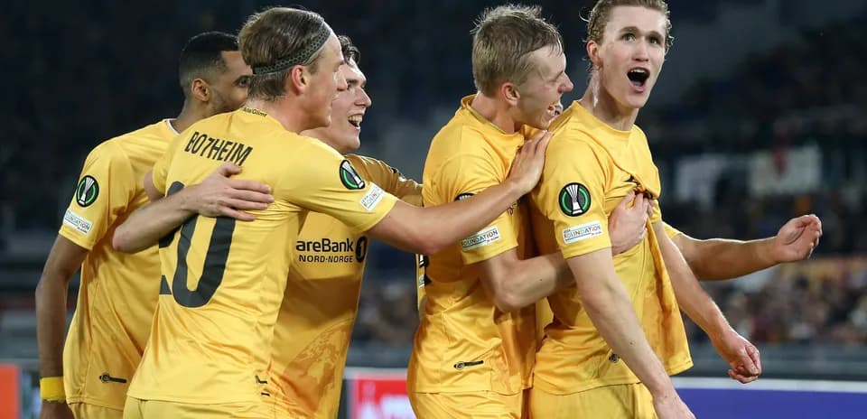 Jugadores de Bodo/Glimt celebrando un gol