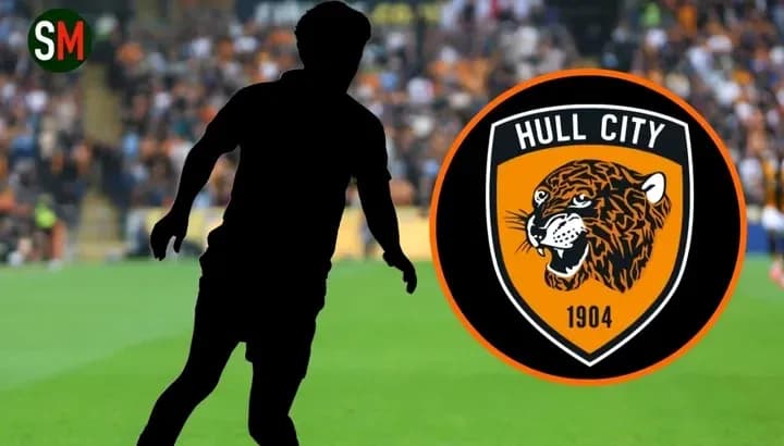 Silhouette de jugador con logo de Hull City