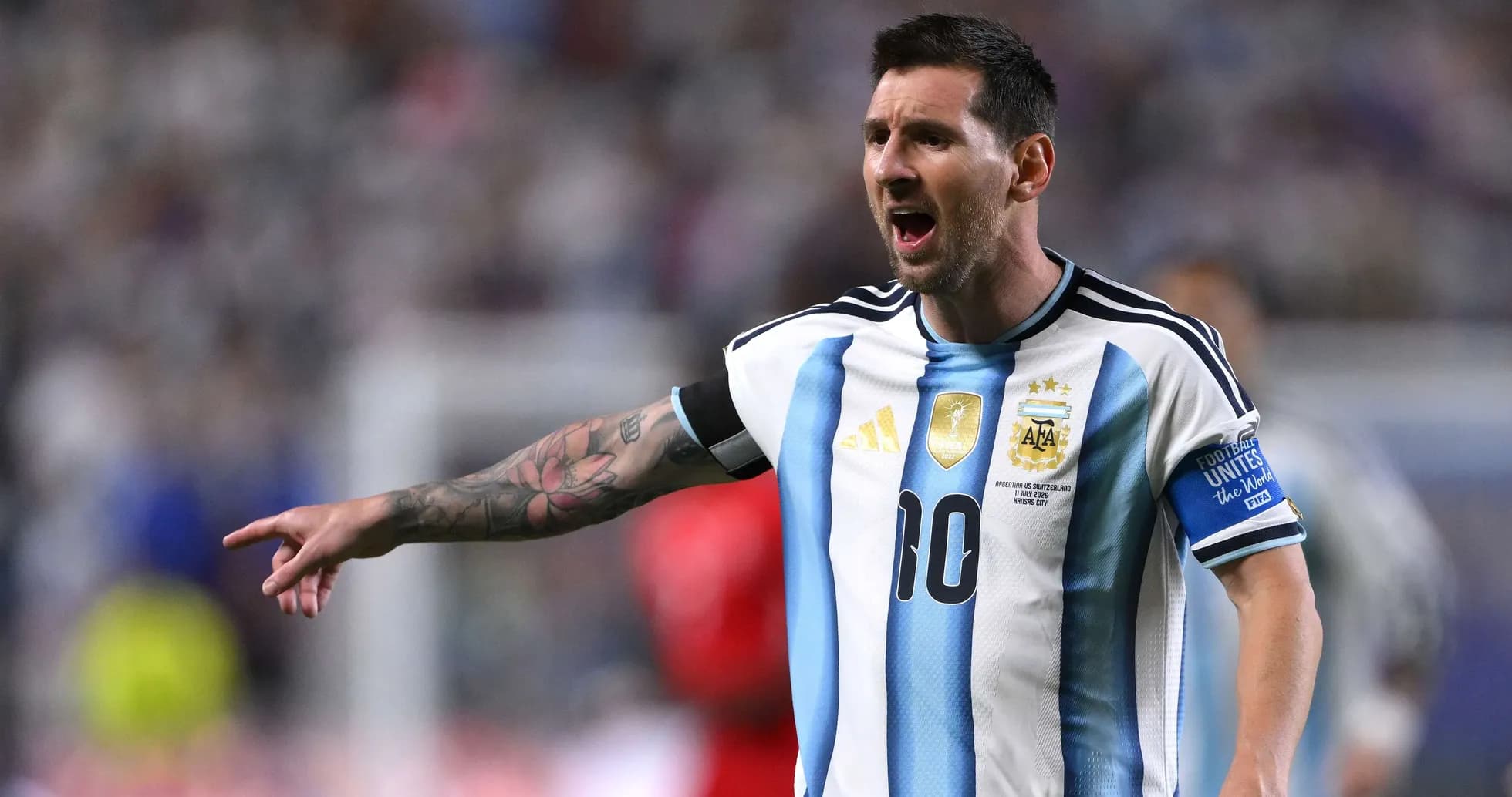 Lionel Messi durante un partido de fútbol