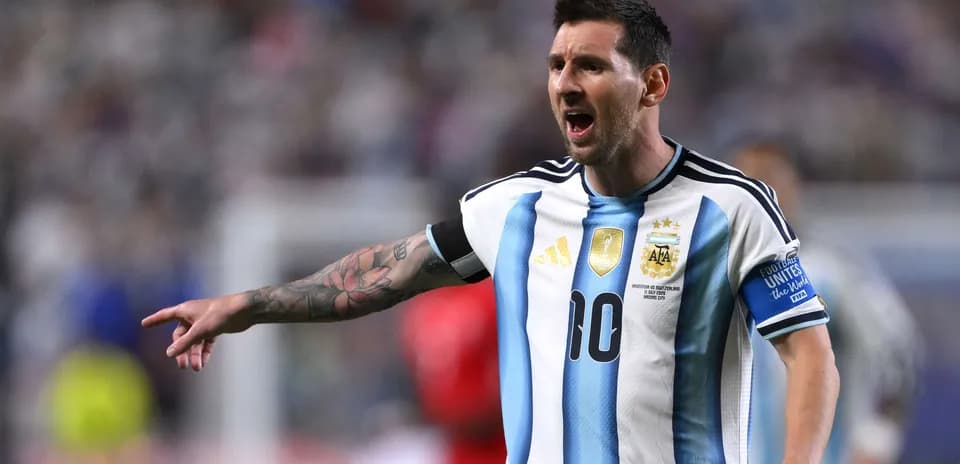 Lionel Messi durante un partido de fútbol