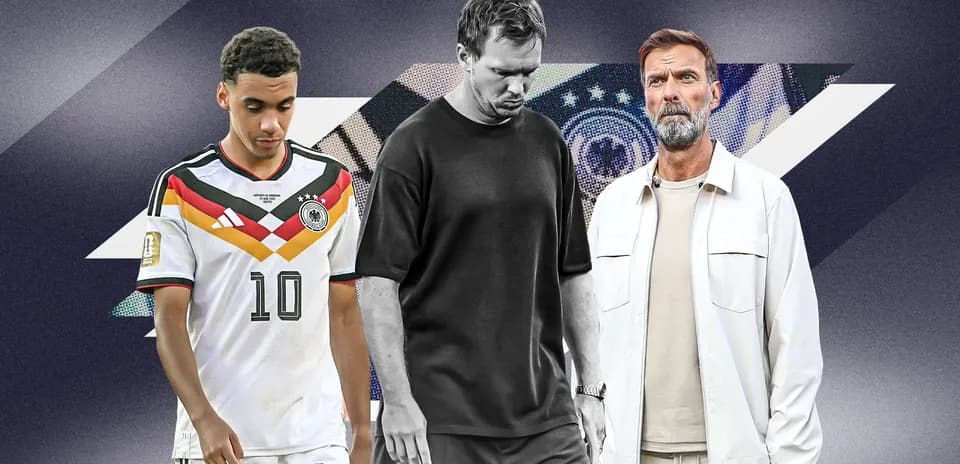 Tres personas en fondo gráfico relacionado con fútbol
