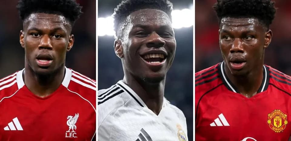 Jugador de fútbol en tres camisetas de clubes diferentes