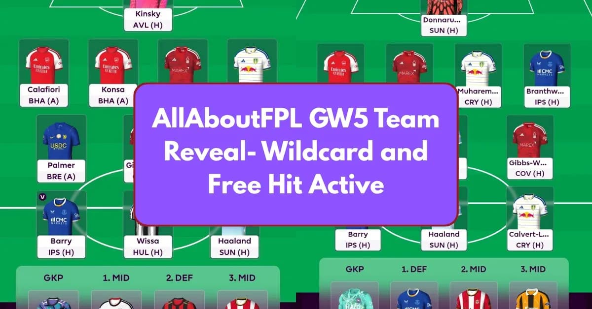Formación del equipo FPL para la GW5 con cambios