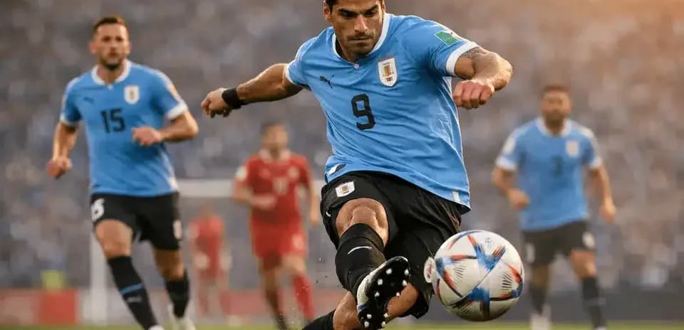 Luis Suárez disparando el balón durante el partido