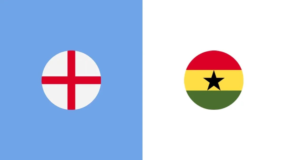 Banderas de Inglaterra y Ghana en fondo simple