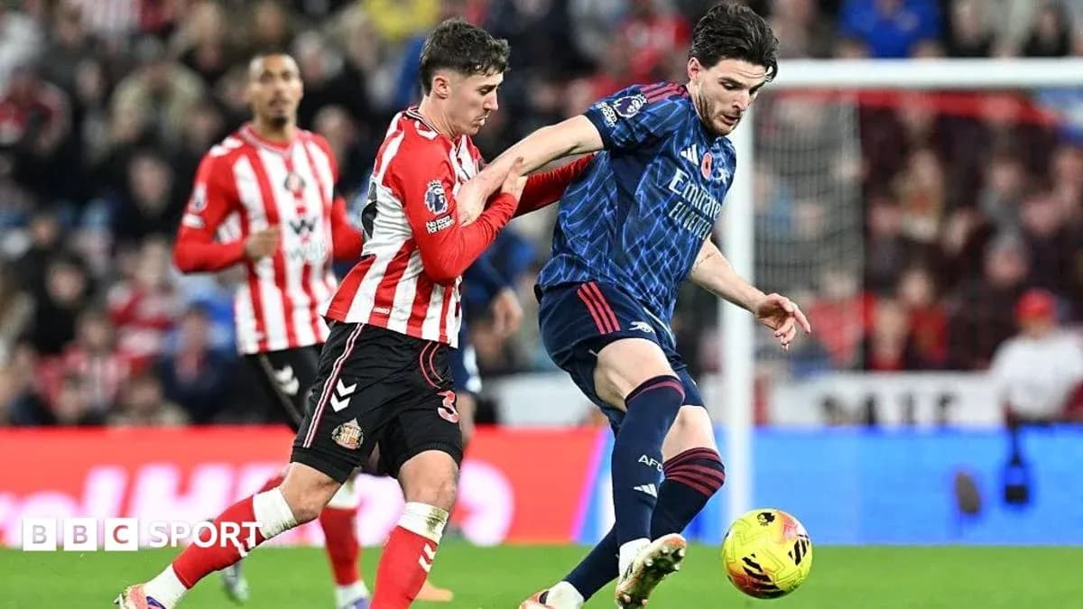 Sunderland contra Arsenal en partido de fútbol