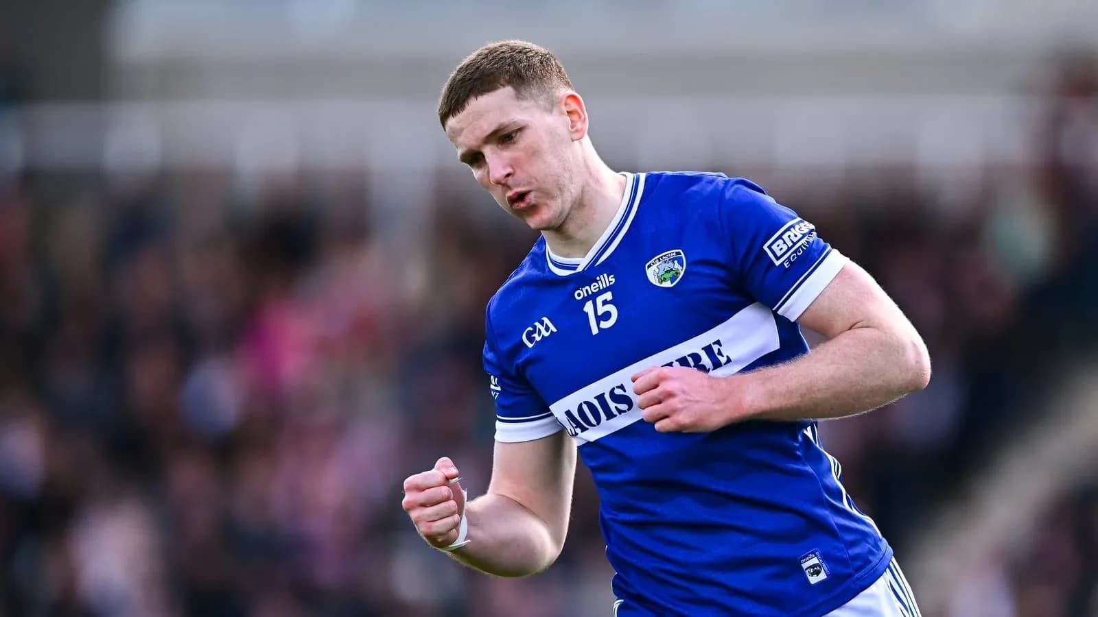 Jugador de Laois celebrando un punto durante el partido