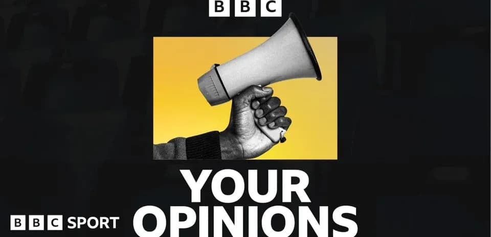 Man holding a megaphone with a yellow background