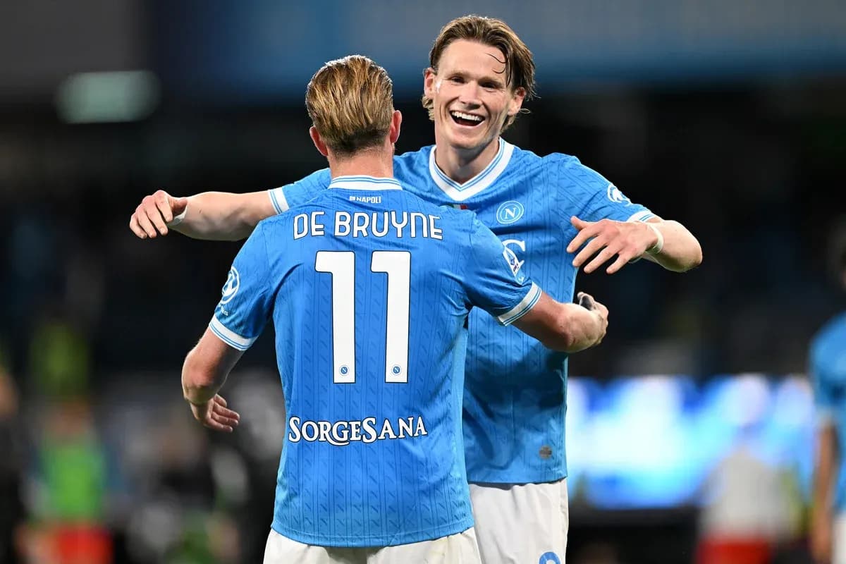 Jugadores del Napoli celebrando un gol
