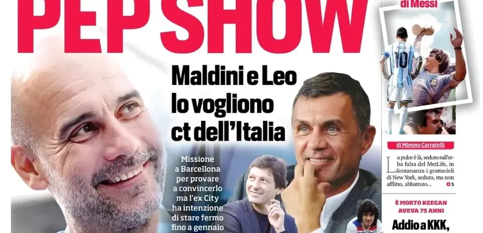 Portada de revista sobre Pep Guardiola y Maldini