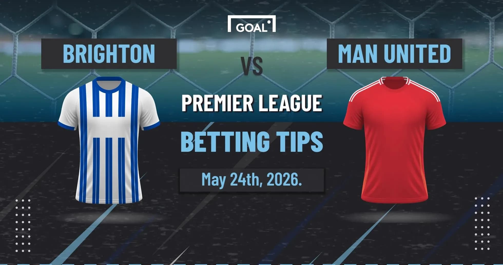Camisetas de Brighton y Man United para partido