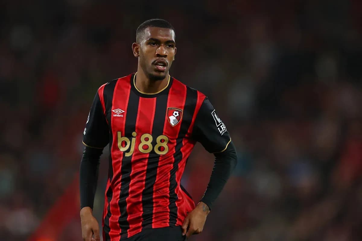 Jugador de Bournemouth con camiseta roja y negra