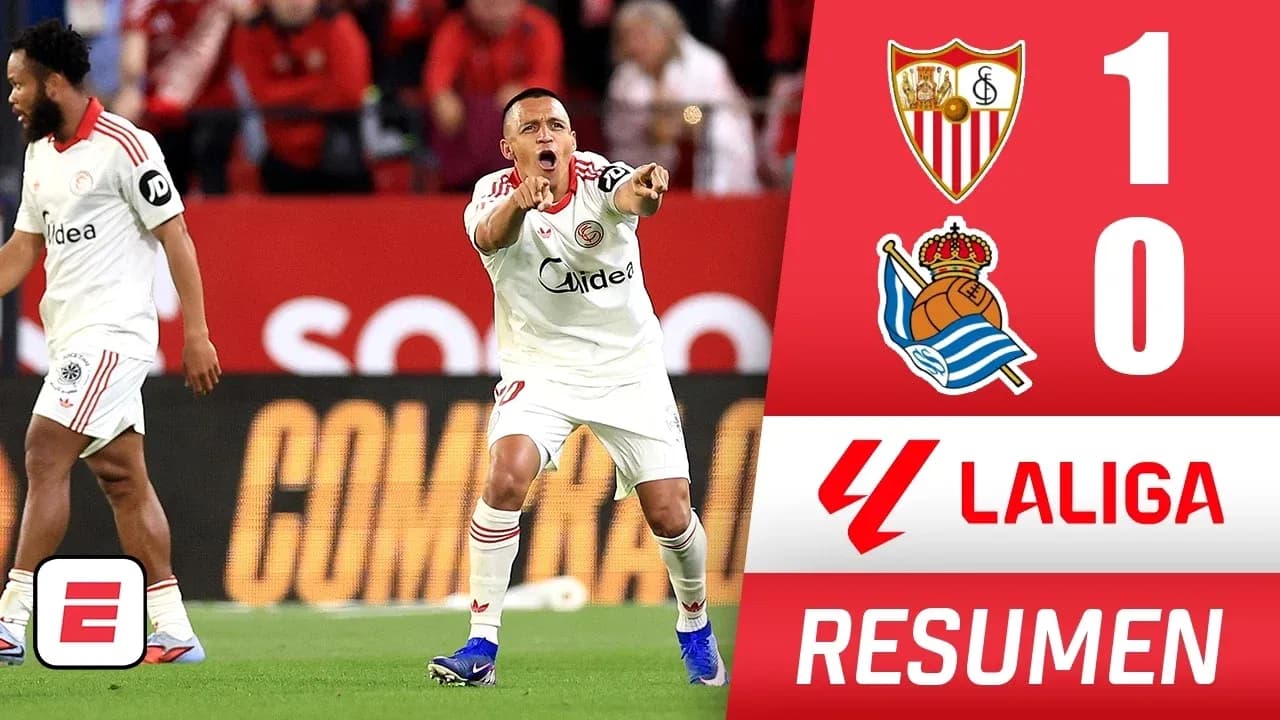 Jugador de Sevilla celebrando gol contra Real Sociedad