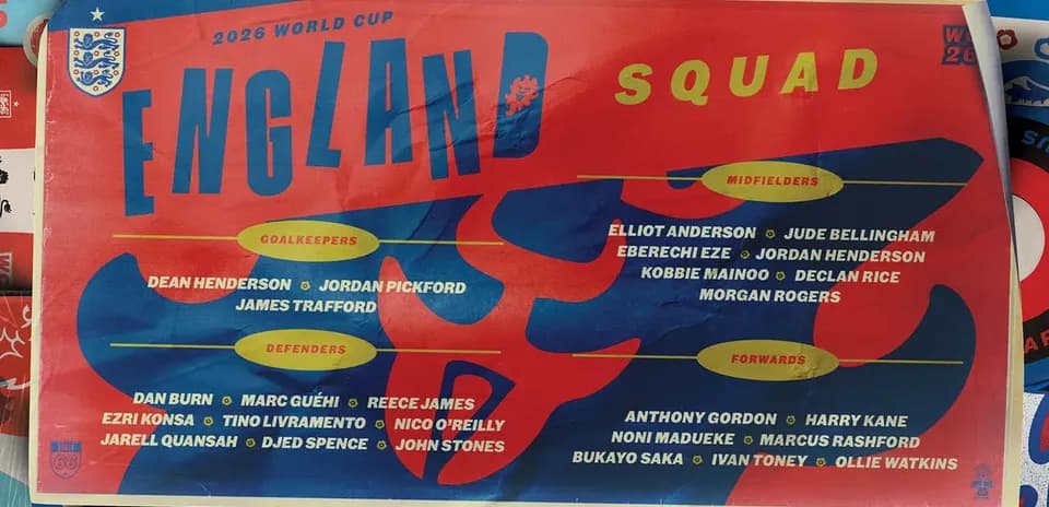 Lista del equipo de Inglaterra para el Mundial 2026