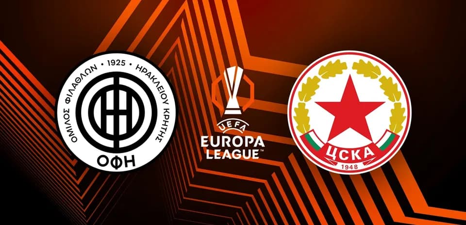 Logos de OFI y CSKA Sofia en Europa League