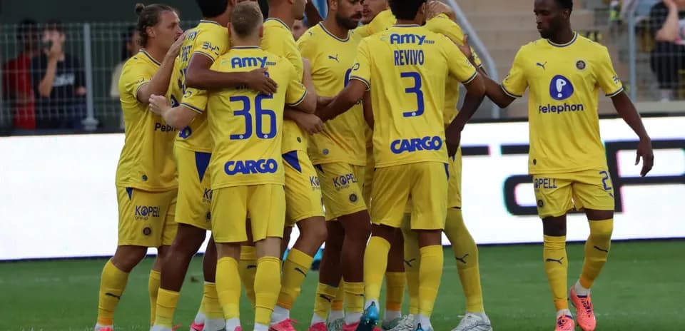 Celebración de Maccabi Tel Aviv en el partido