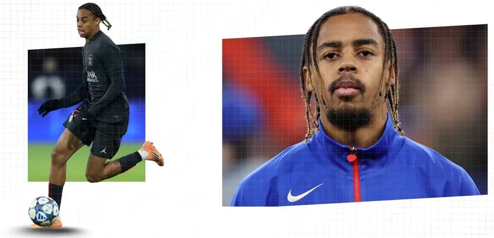 Jugador de fútbol en acción y retrato