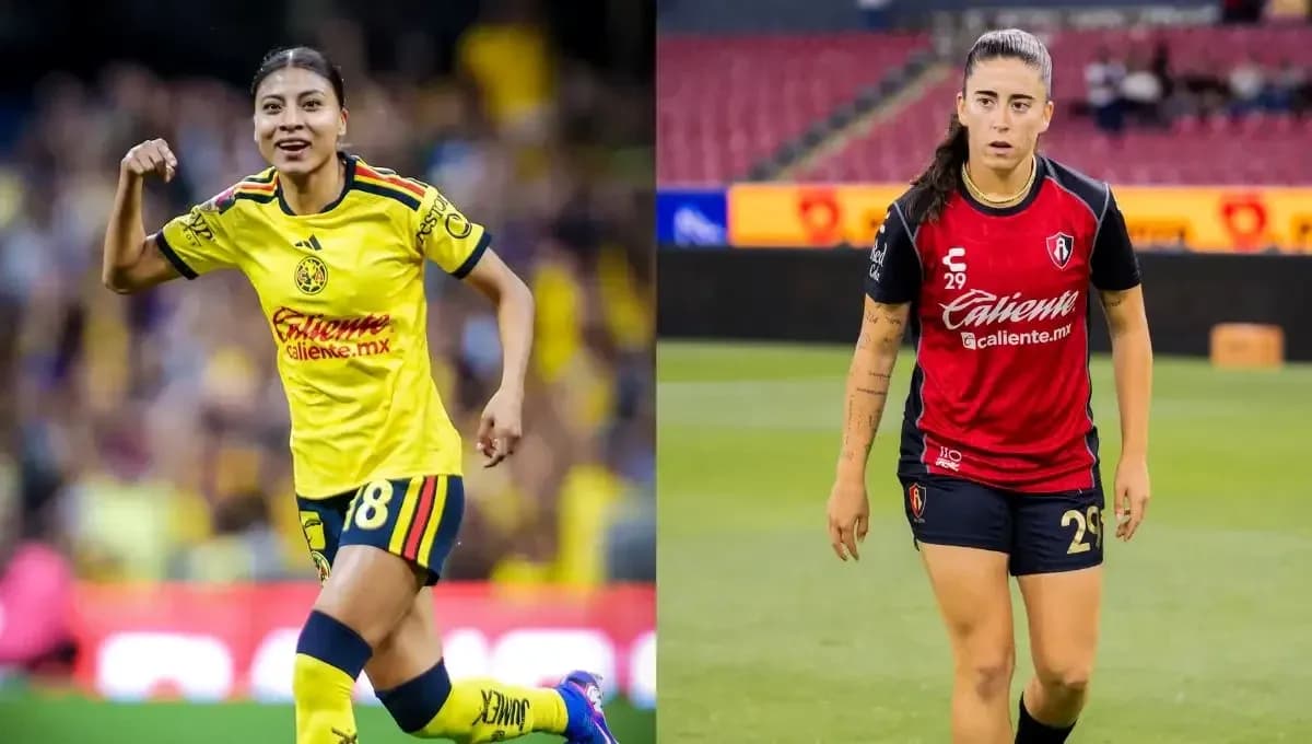 Jugadoras de América y Atlas en acción