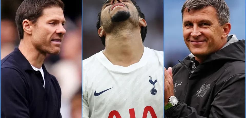 Tres personas en el fútbol, dos entrenadores y un jugador