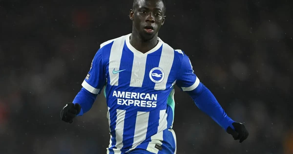 Jugador de Brighton celebrando en el campo