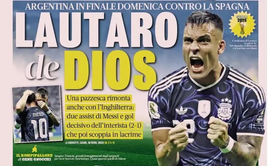 Lautaro Martínez celebrando un gol con Argentina