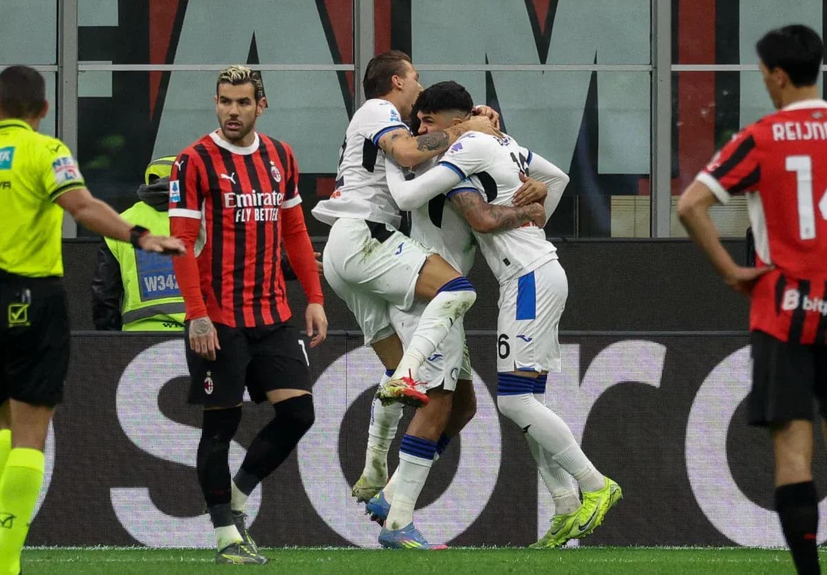 Jugadores de Atalanta celebrando un gol