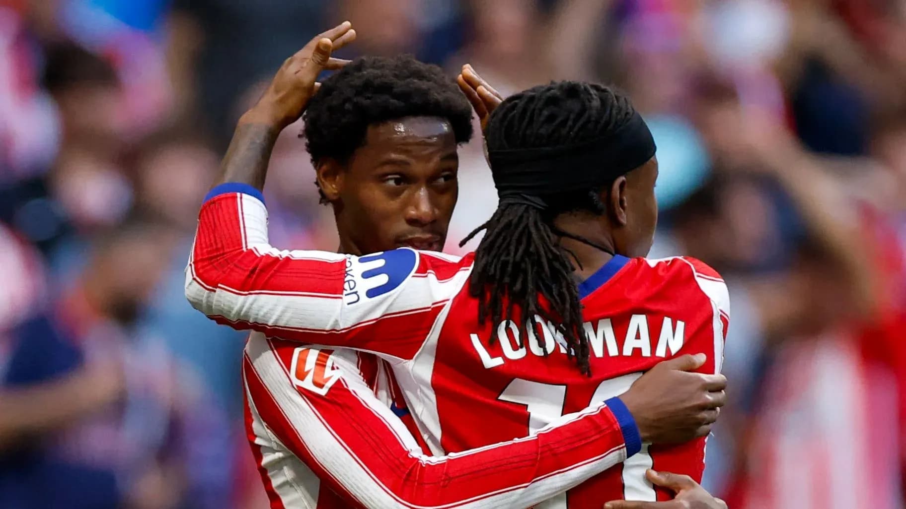 Jugadores del Atlético de Madrid celebrando un gol