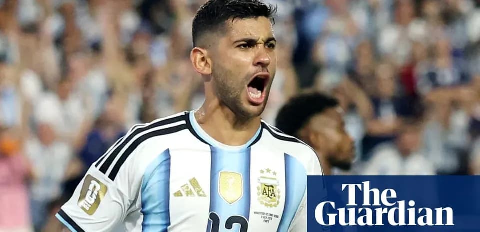 Jugador argentino celebrando en un partido