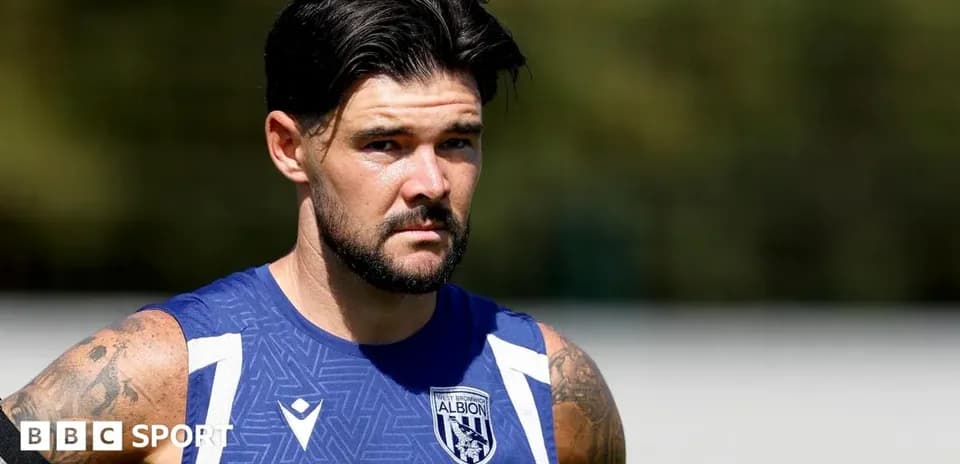 Jugador de West Bromwich Albion en sesión de entrenamiento