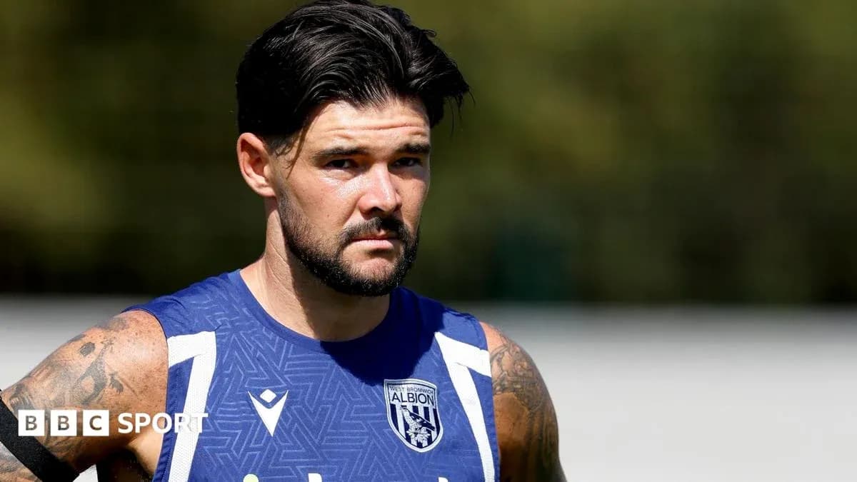 Jugador de West Bromwich Albion en sesión de entrenamiento