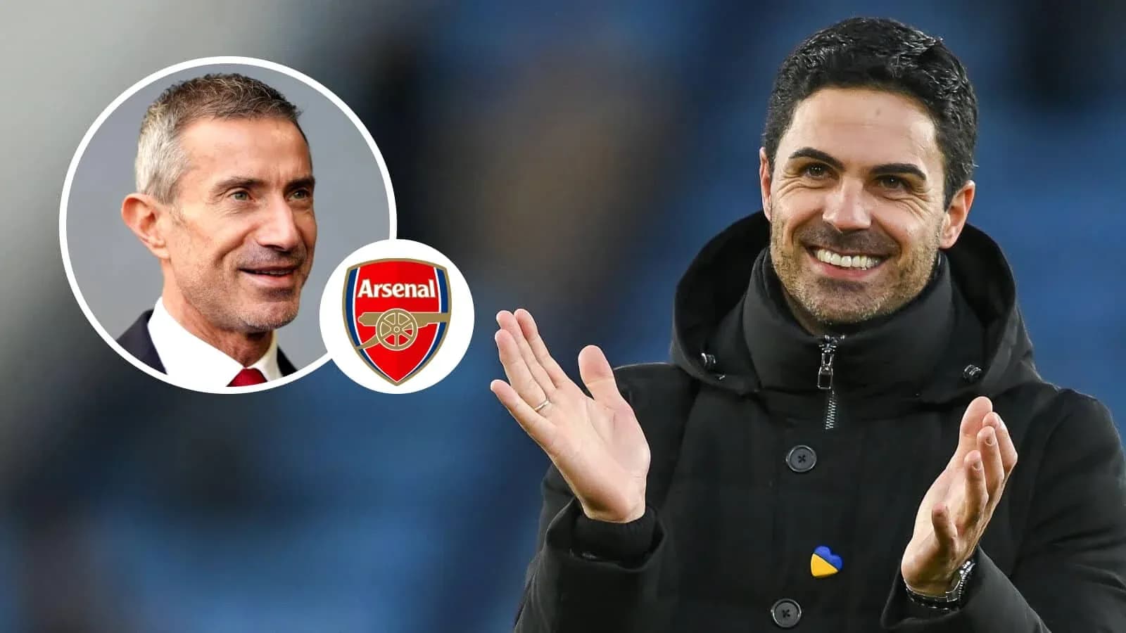 Entrenador aplaudiendo durante un evento de Arsenal