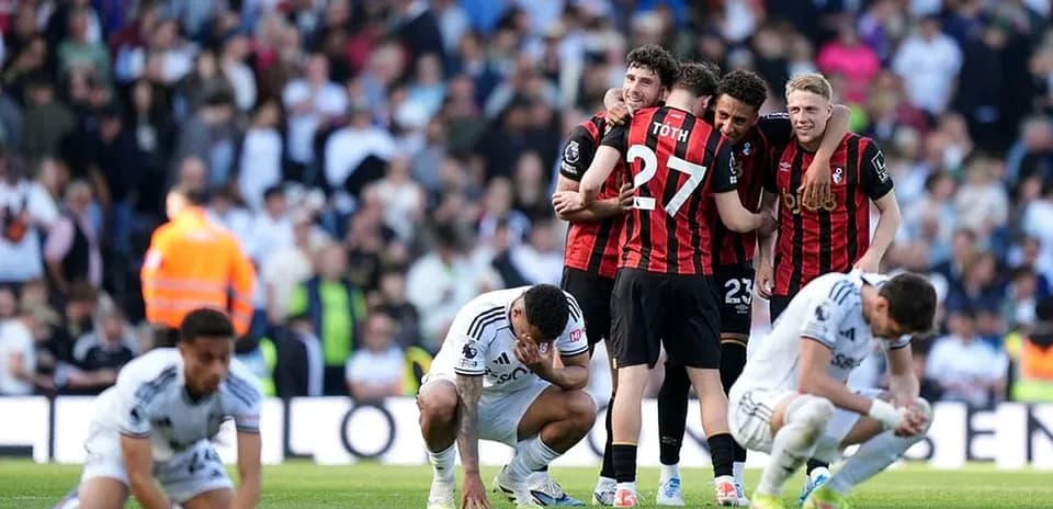 Jugadores de Bournemouth celebrando la victoria