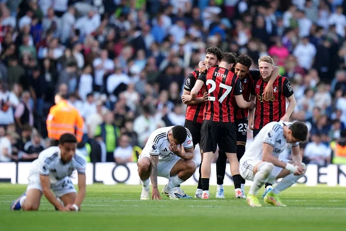 Jugadores de Bournemouth celebrando la victoria