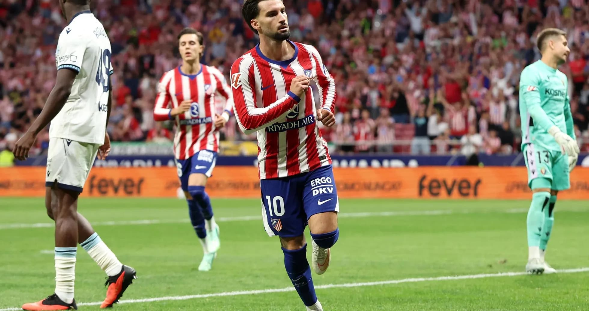 Jugador de Atlético de Madrid celebrando un gol