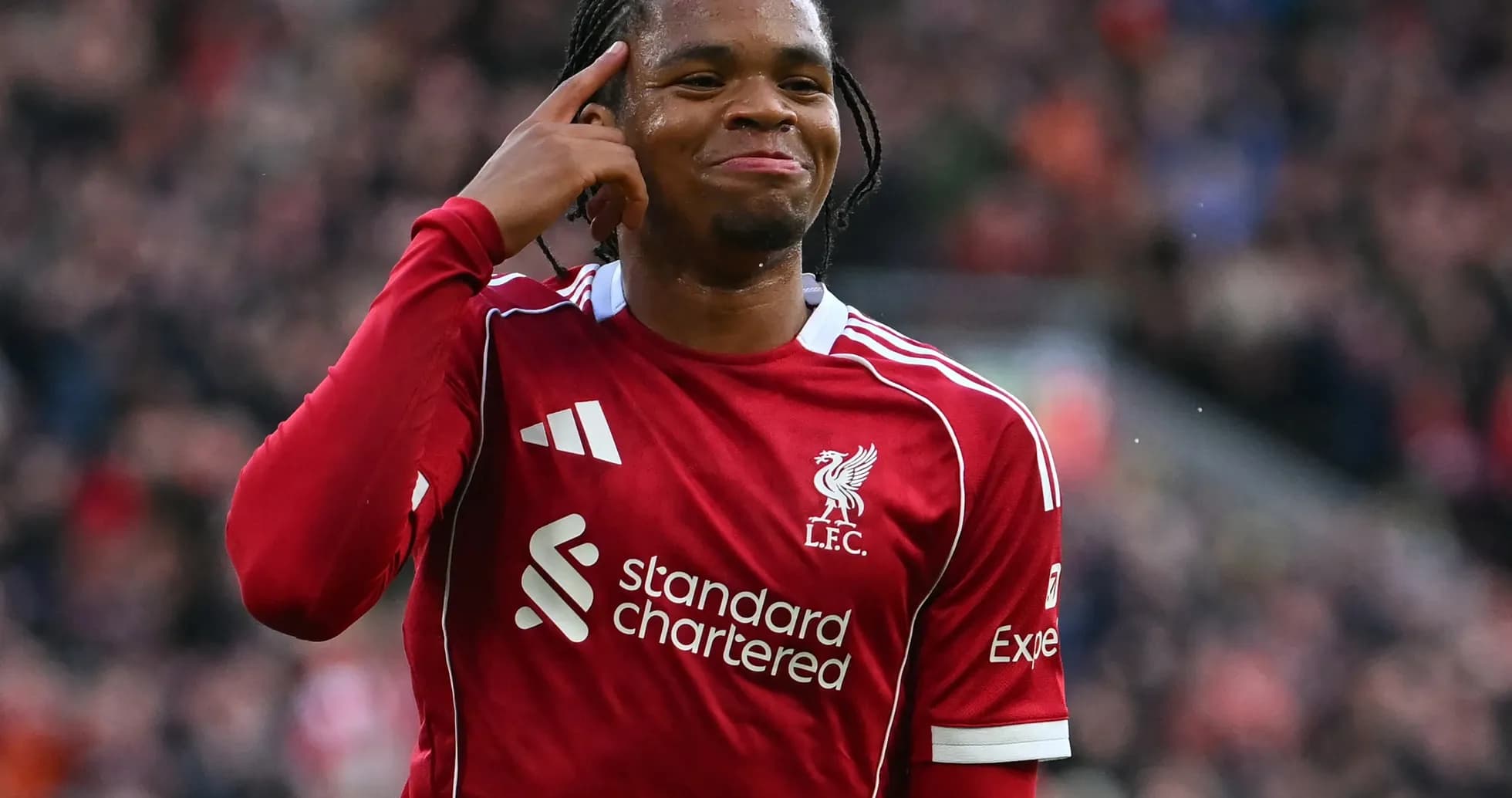 Jugador de Liverpool celebrando un gol