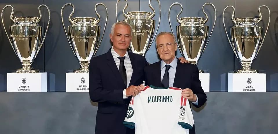 José Mourinho presenta camiseta en evento del Real Madrid