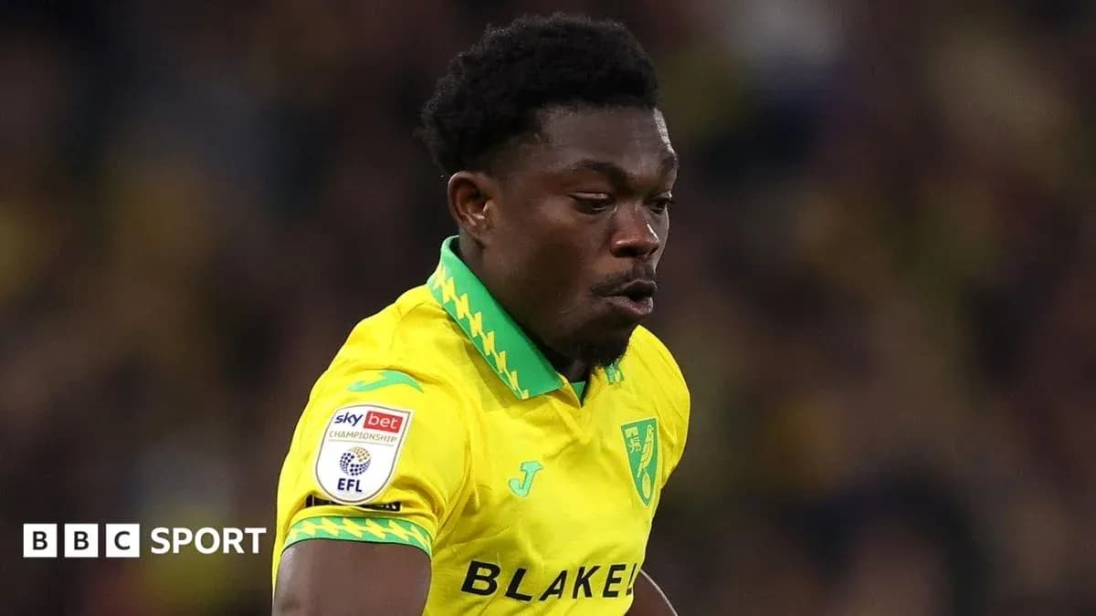Jugador de Norwich City corriendo en campo de fútbol