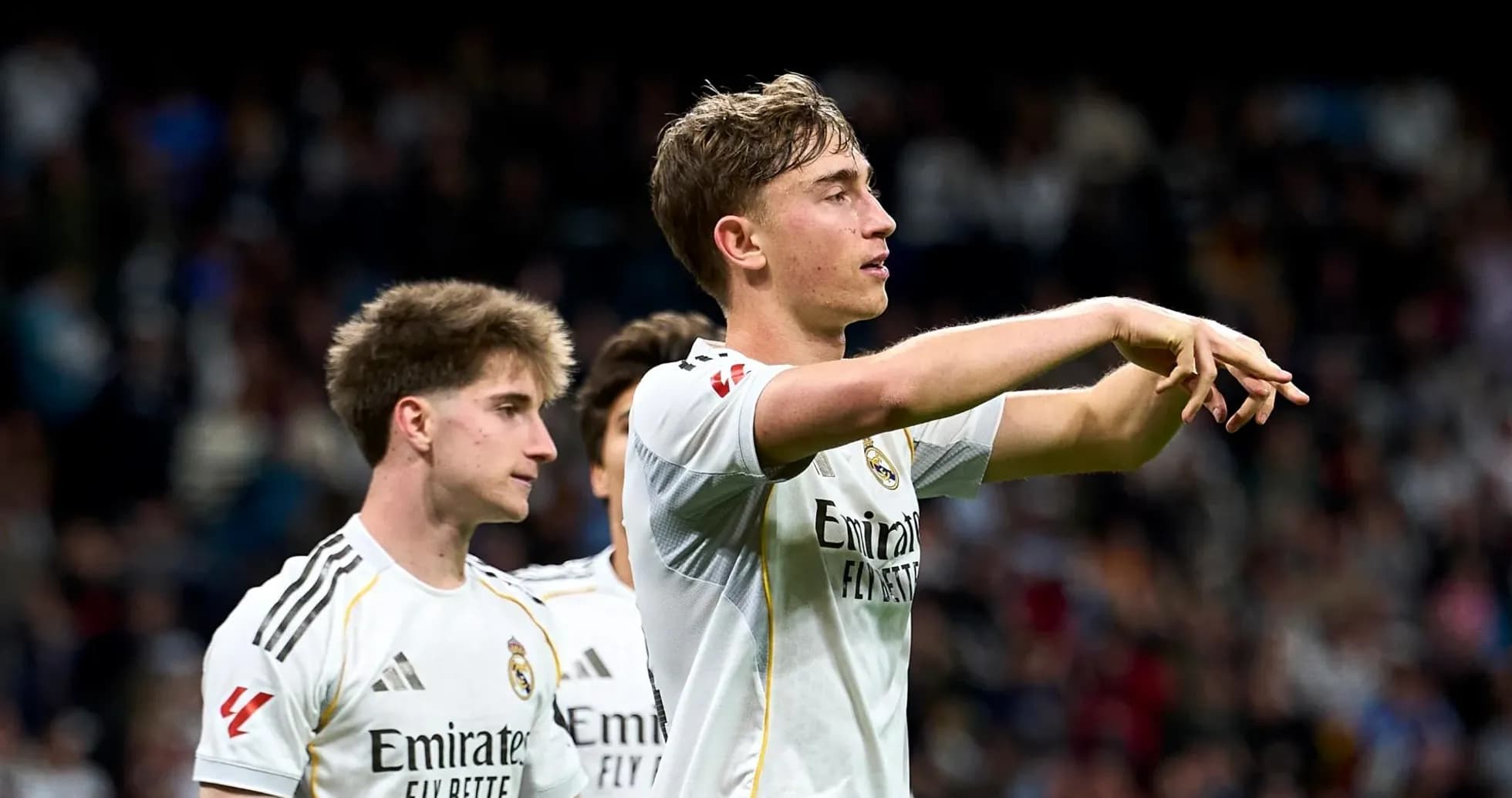 Jugadores de Real Madrid durante el partido
