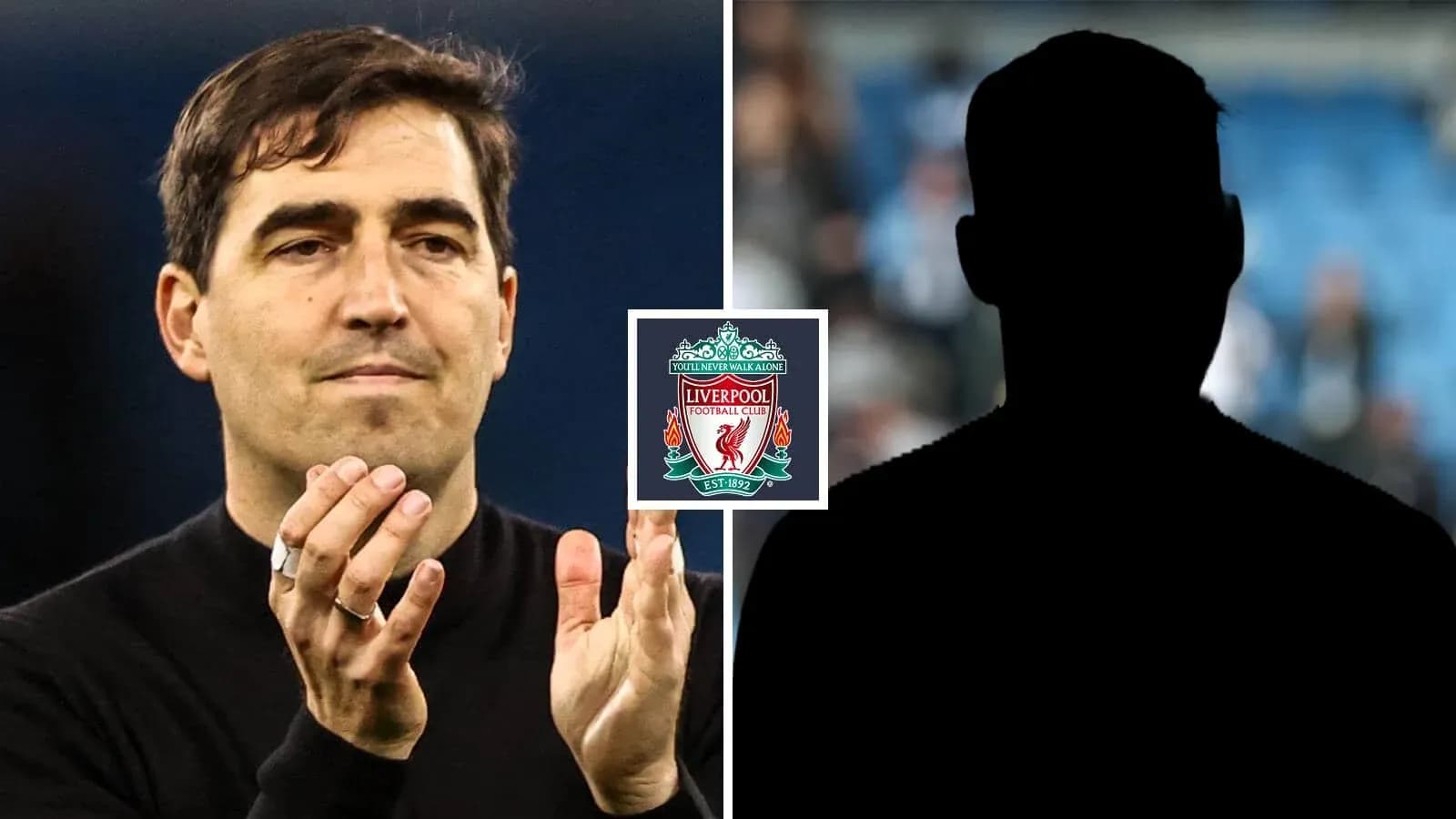 Entrenador aplaudiendo con el logo de Liverpool
