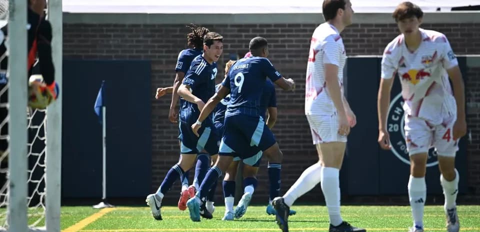 Celebración de gol de Chattanooga en el partido