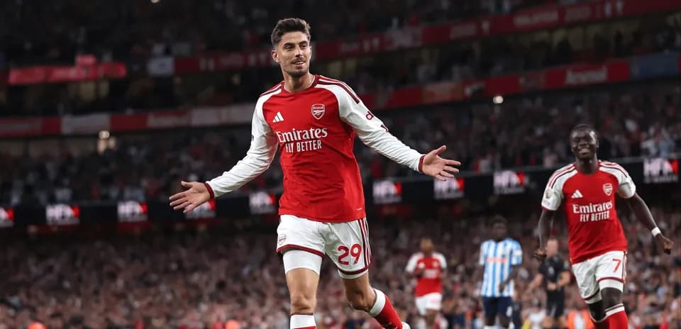 Jugador del Arsenal celebrando un gol